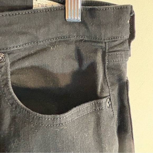 RAG & BONE Sz 31 Nina Jeans Skinny High Rise Ankle Length in Black Denim - Picture 3 of 11